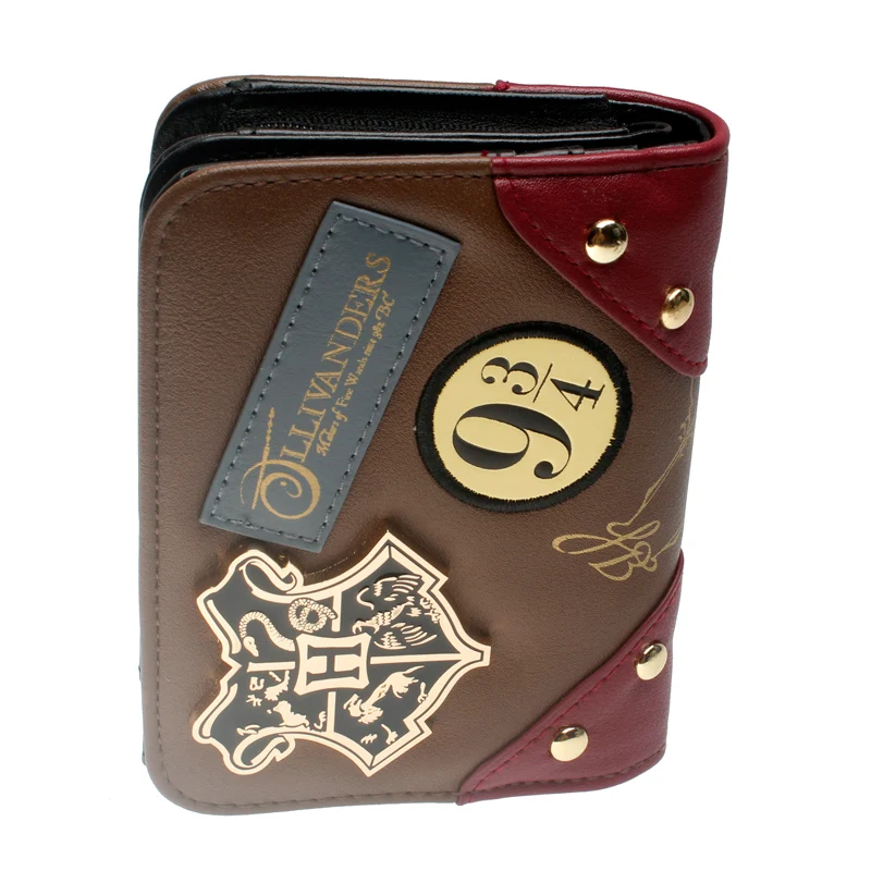 HARRY POTTER HOGWARTS WALLET WOMEN PURSE METAL BADGE RIVET PATCH WALLET HARRY POTTER HOGWARTS WALLET WOMEN PURSE METAL BADGE RIVET PATCH WALLET