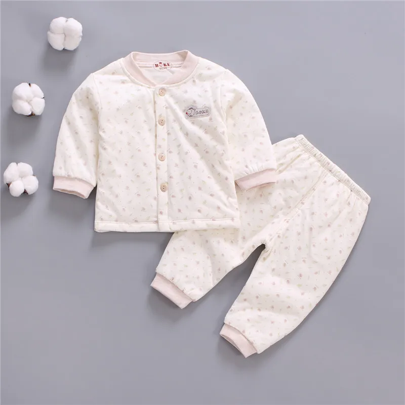 

BibiCola Baby Girl Clothing Set 0-2 YAutumn Winter Long-Sleeved Baby Boys Girls Pajamas Sets Baby Suit 2piece Cotton Suits