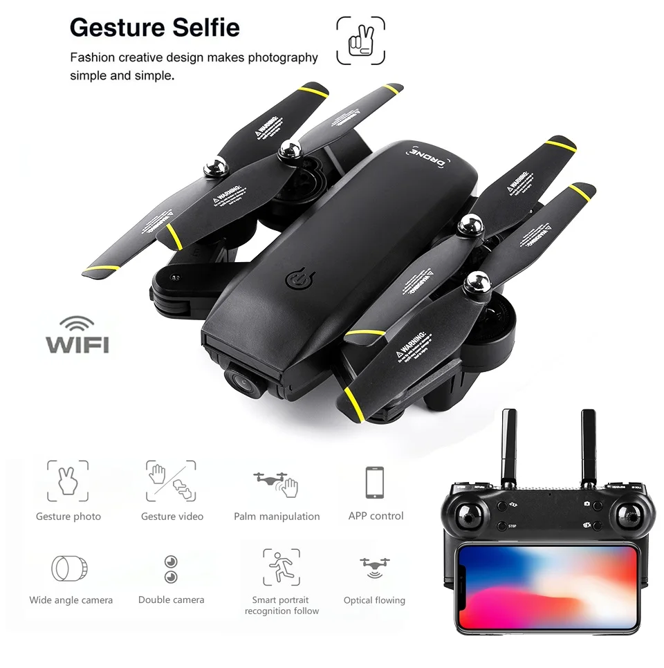 Teeggi M70 Радиоуправляемый Дрон с камерой HD 4K камера 1080P FPV селфи Квадрокоптер