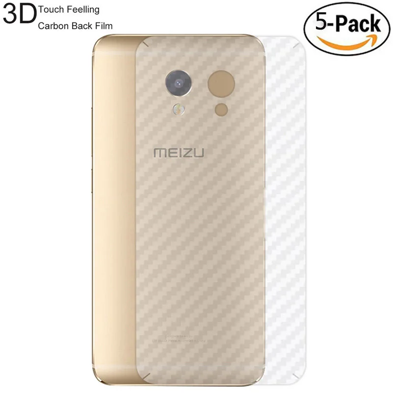 

5PACK 3D Carbon Fibre Back Film Screen Protector For Meizu M5 Note M2 M3 M3s M5s M5c Max MX6 Pro 6 U10 U20 (Not Tempered Glass)