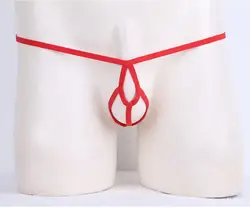 2018 мужские стринги сумка дышащий хлопок g-стринги мужские открытые промежности трусики брюки сексуальные мужское Бельё для