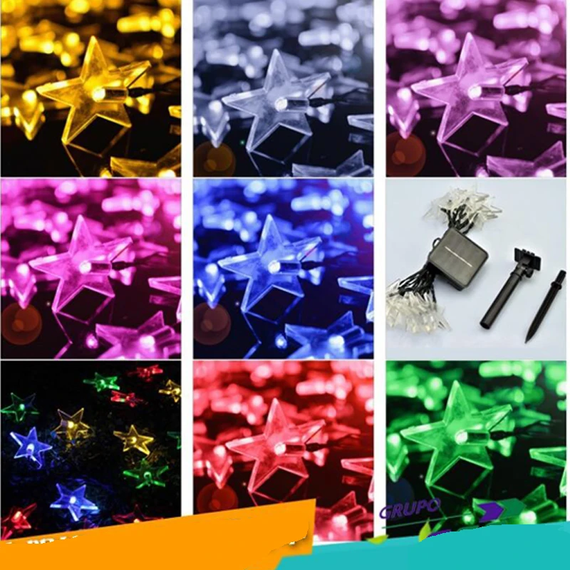 Solar Lamp Stars Waterproof Solar Garlands Outdoor Solar Lights Lamp solar Christmas Party Garden Decoration String Strip Lights (3)