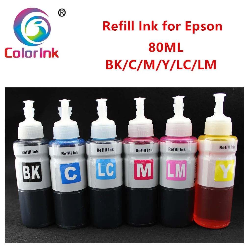 Цвет чернил 6 пакет 80 мл набор для пополнения чернил для принтеров Canon универсальные чернила флакон под чернила рукоделие картридж все модели для принтеров Canon пополнения чернил