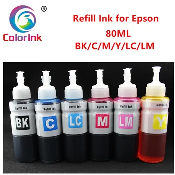

ColorInk 6Pack 80ML refill ink kits for Canon printer universal ink bottle DYE ink cartridge all model for Canon printer refill