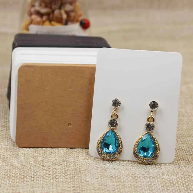 500pcs Diy Blank Black Kraft White Earring Display Card 5 6 5cm For 500pcs Diy Blank Black Kraft White Earring Display Card 5 6 5cm For