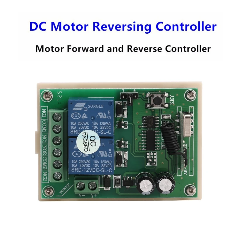 DC 12V 2 канала RF 433MHz беспроводной пульт дистанционного управления релейный модуль приемника#0604