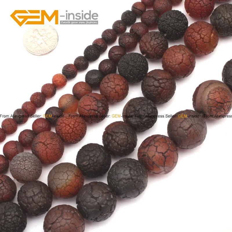 

Dream Lace Frost Matte Agates Beads For Jewelry Making Crackle Stone 13inches DIY Jewellery FreeShipping Wholesale Gem-inside