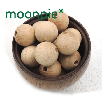 50pcs DIY Nursing beads smooth good quality 25mm round chew beads unfinished beech wooden beads Germany beech wood EA271A
