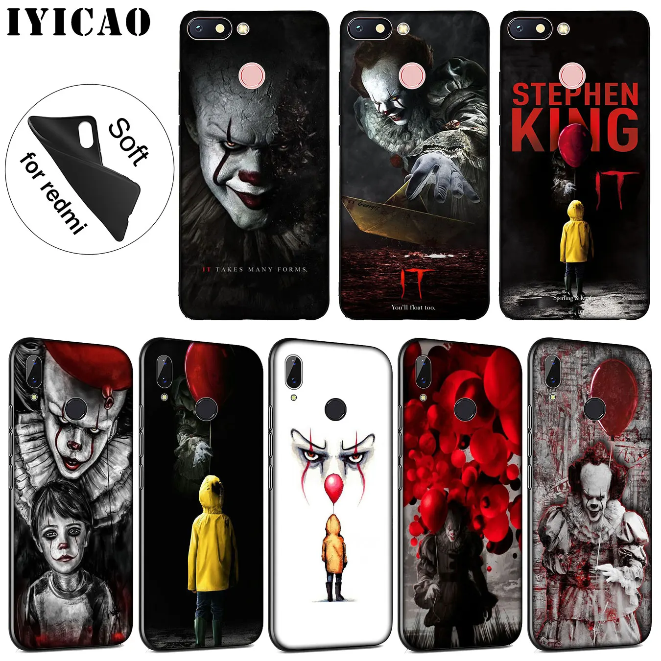 IYICAO Stephen King's King is It Soft Silicone Phone Case for Xiaomi Redmi K30 K20 8A 7A 6A 5A S2 GO Note 8 8T 7 5 6 Pro |
