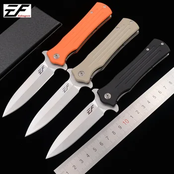 

Eafengrow 1942 ball bearing filpper D2 Blade G10 steel handle Folding Outdoor Survival EDC Tool camp hunt cleaver Kitchen Knife