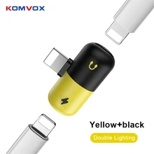 

Portable Capsule Adapter Fast Charging Convertor for iPhone X 7 8 Plus Charger Listening Audio Converter Splitter for iPad