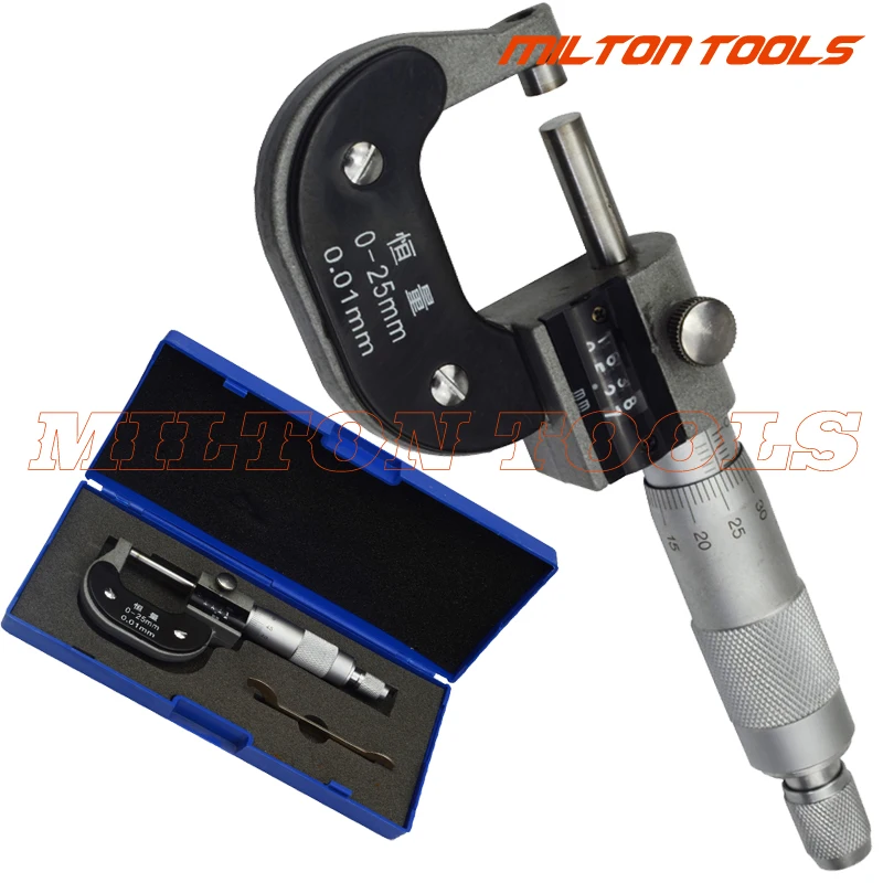 

0-25mm 25-50mm 50-75mm 75-100mm outside micrometer with counter read digital Micrometer counter micrometer thickness gauge tool