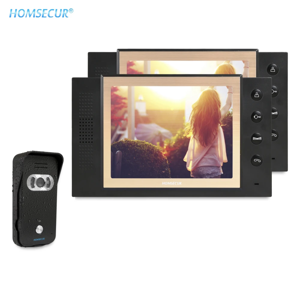 

HOMSECUR 8" Wired Video&Audio Home Intercom+Outdoor Monitoring for House/Flat TC021-B+TM801-B