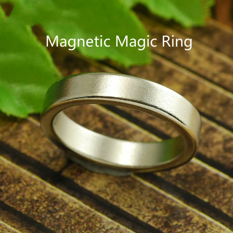 

Mini Silver Strong Magnetic Magic Ring 18/19/20/21mm magnet coin magic tricks Finger decoration magician ring