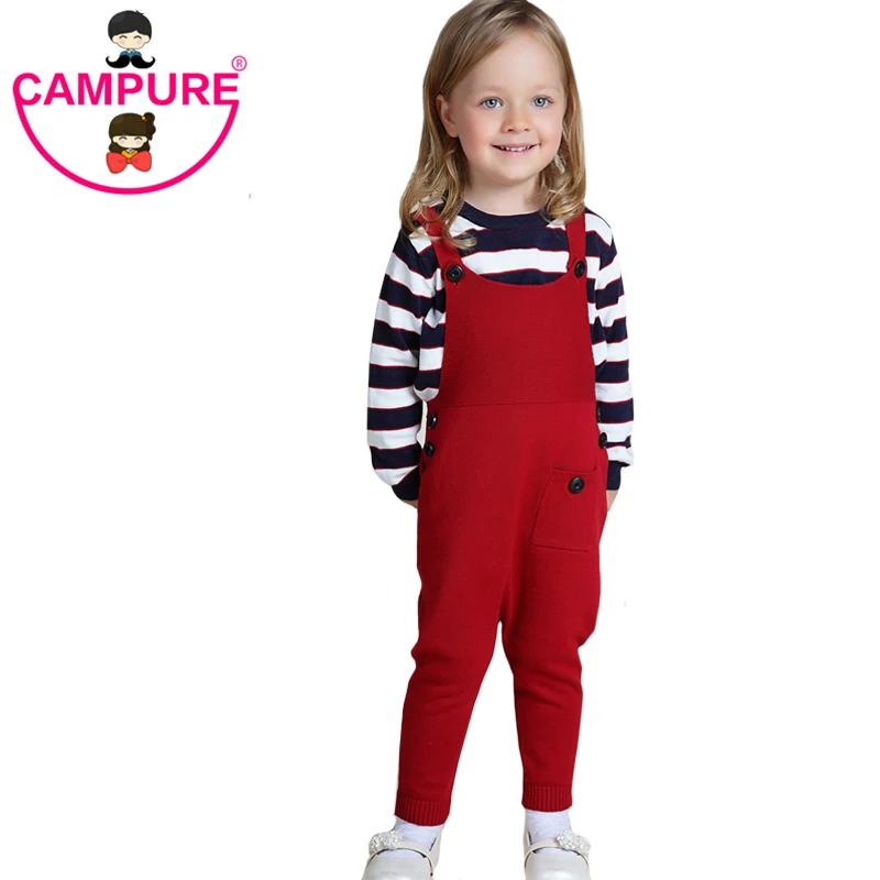 2017 Baby Girls Overalls Kids Overall Knitted Clothes Newborn Baby Bebe