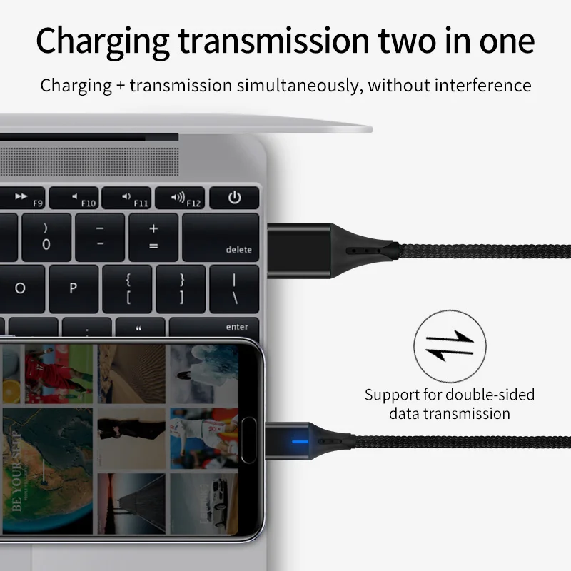 5А Магнитный кабель Supercharge usb type C для huawei P20 Lite P30 Pro Быстрая зарядка быстрое зарядное устройство USB C кабель для samsung S9 S10