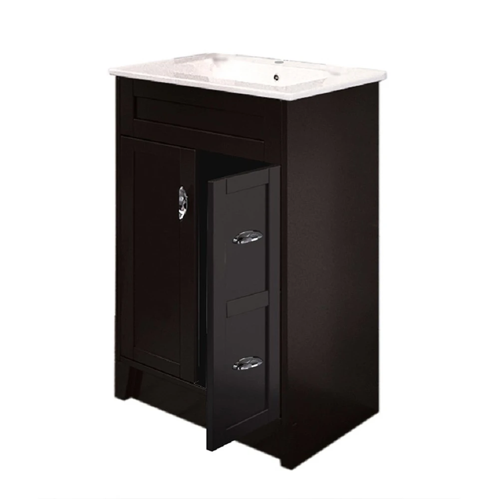 24 in Single sink vanity-manufactured wood-espresso, 9004-24-ES