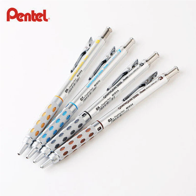 Механический карандаш Pentel GraphGear1000 металлический стержень 0 3 | 5 7 9 мм 4 шт.