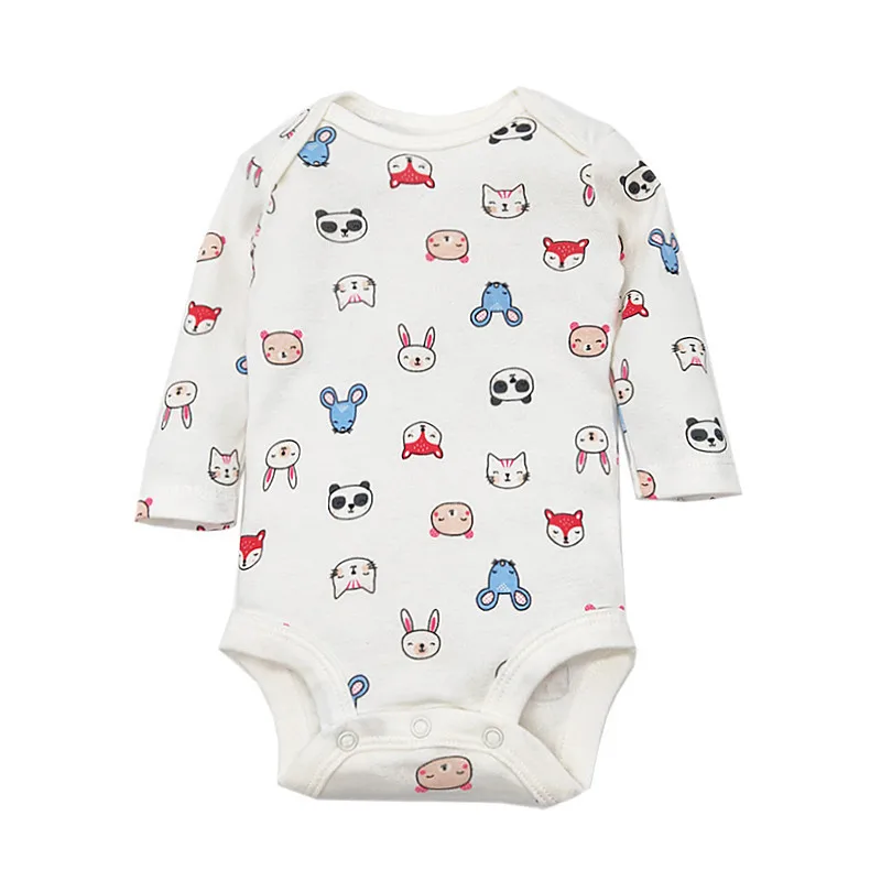 Популярная одежда для малышей высококачественные боди для новорожденных и цельный комбинезон с длинными рукавами для малышей, одежда для маленьких мальчиков и девочек - Цвет: Белый