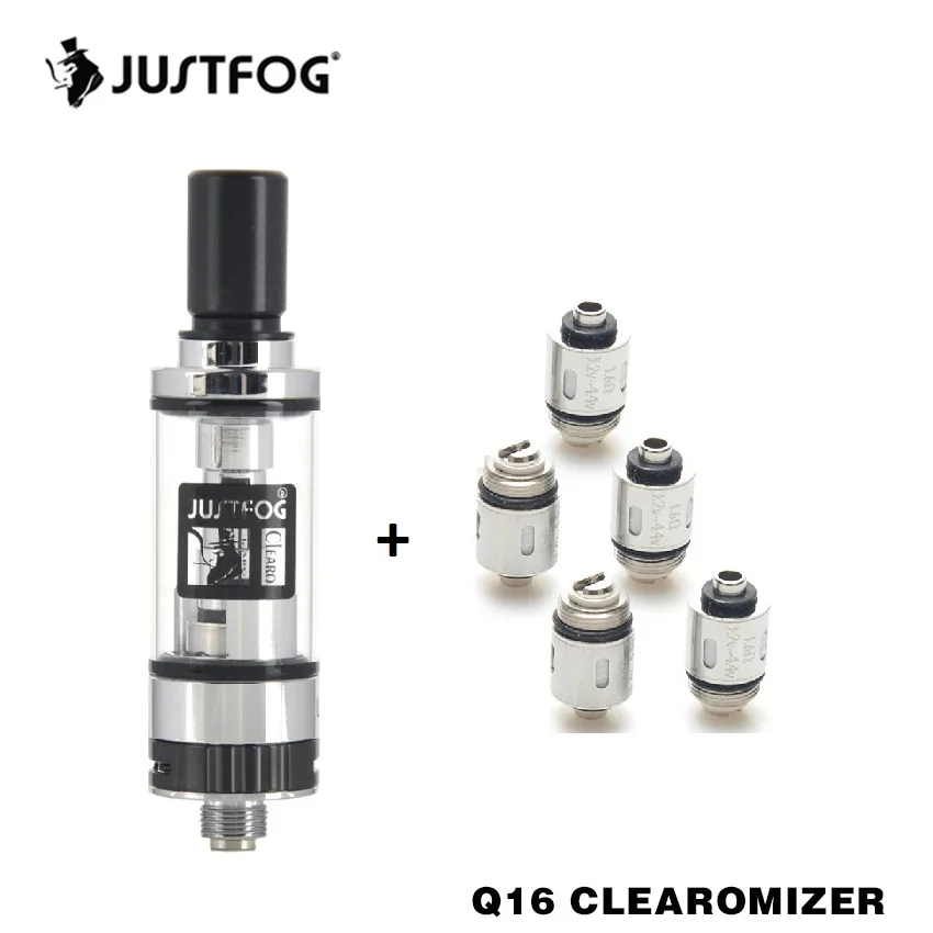 Original Justfog Q16 Atomizer 2ml E Cig Clearomizer Tank with 5pcs Q16