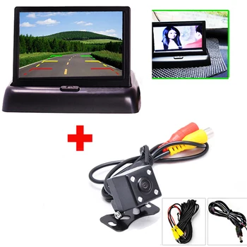 

Auto Parking Assist 4.3 Inch tft LCD Foldable Car Rearview Display Monitor with Night Vision Car Reverse Backup Rear View Camera