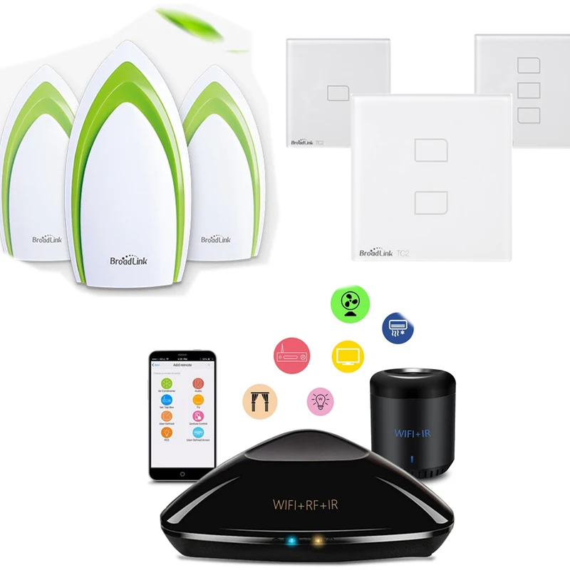 Broadlink TC2 Smart Switch Cover Plate RM3 Pro RM Mini 3 Black Bean A1 Sensor E