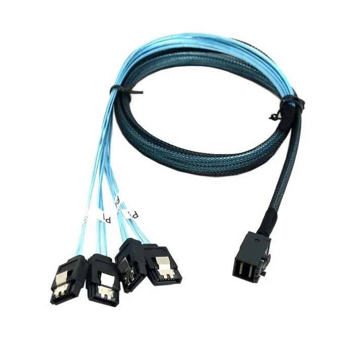 Внутренний Mini SAS SFF 8643 узловой до 4 SATA 7pin жесткий диск Fanout 6 Гбит/с Raid кабель для