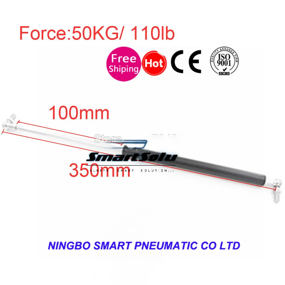 

free shippingAuto Gas Spring Strut Damper 50Kg 110lb Force 100mm Stroke Gas Strut Spring Lift M8 Gas Springs
