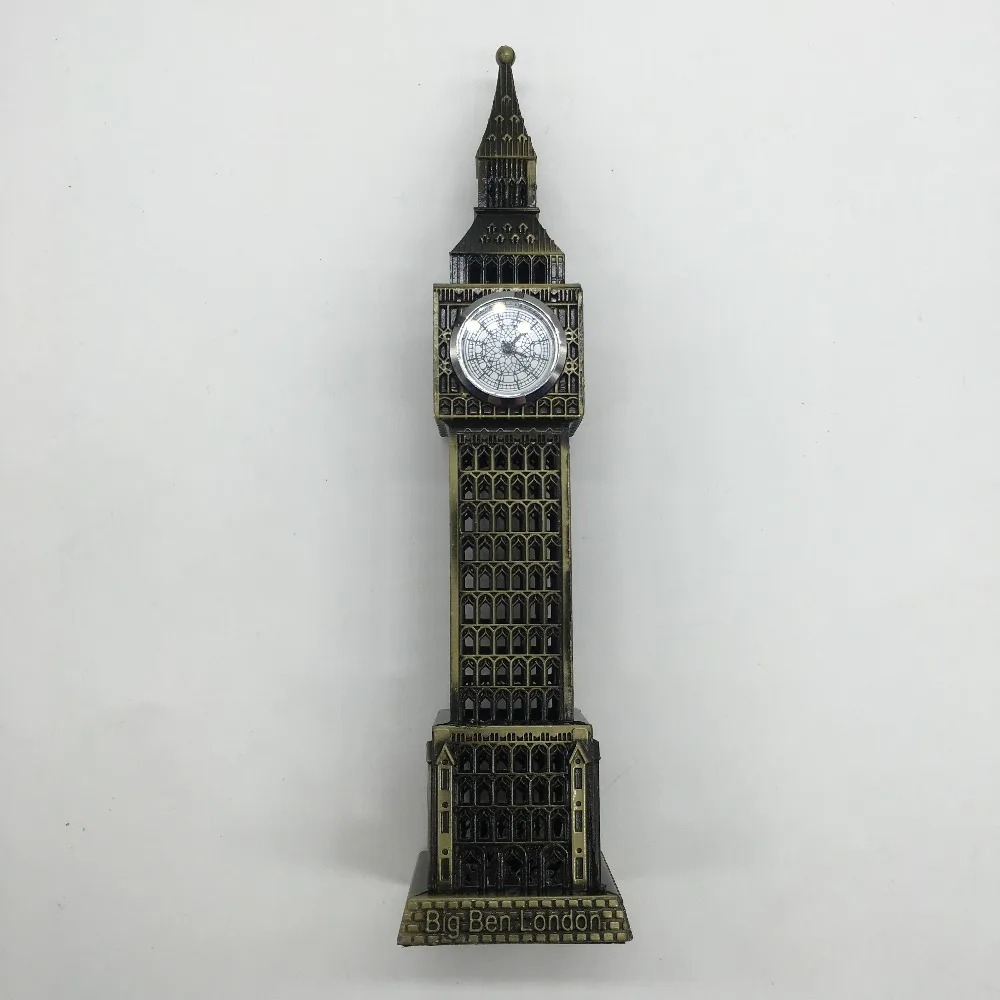 18 см украшение для дома креативные подарки на день рождения Детские подарки металлическая модель украшение стола Лондон Биг Бен с часами