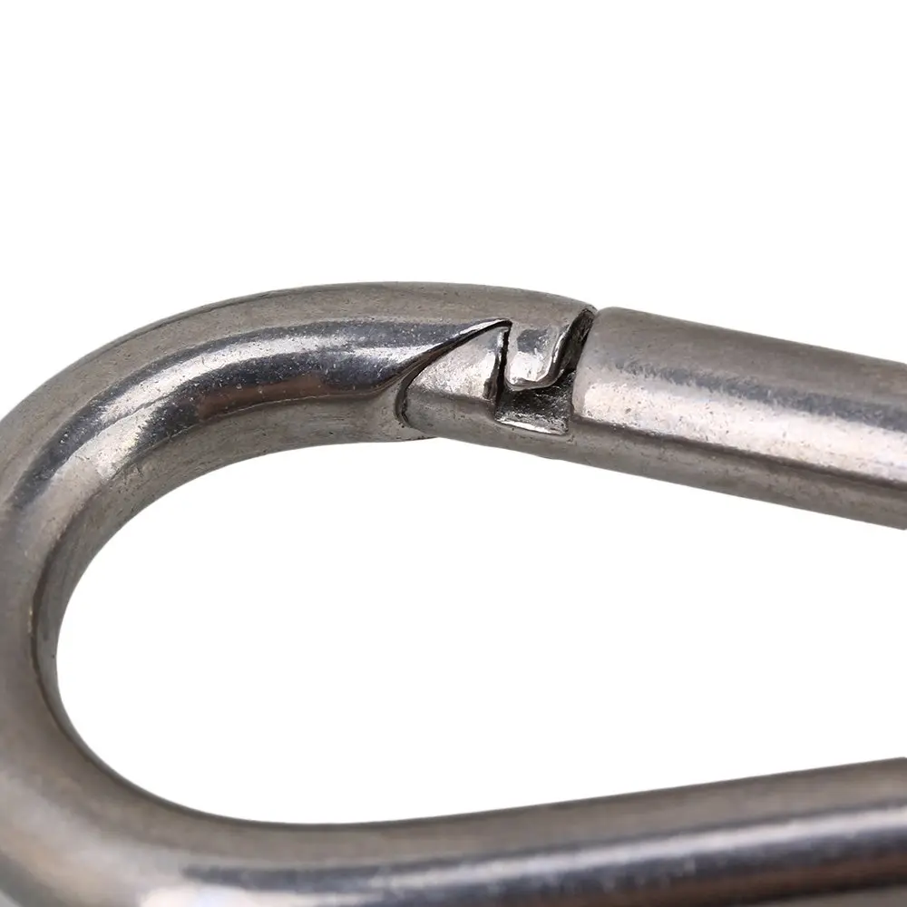 Multifunctional-304-Stainless-Steel-Spring-Snap-Carabiner-Quick-Link-Lock-Ring-Hook-M6-60mm-Pack-of (2)