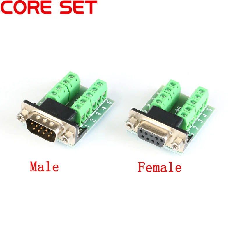 

DB9 Female Male Adapter Signals Connector Module RS232 Serial To Terminal DB9