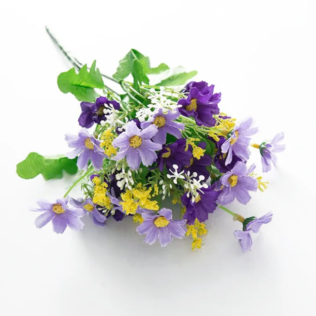 Artificial Silk Daisy Flower Decorative Real Touch Fake Flower Wedding