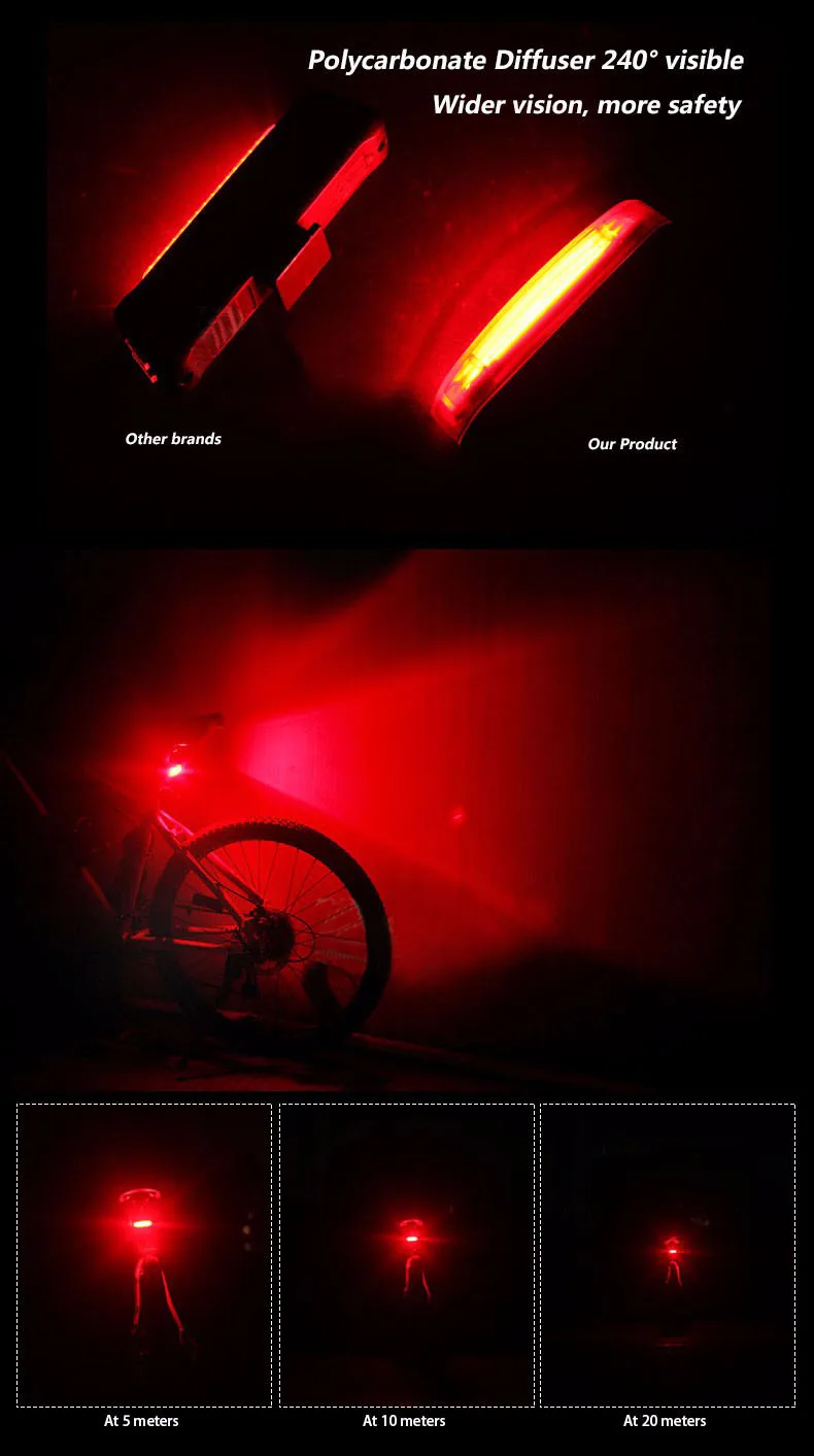 Best Deemount 100 LM Rechargeable COB LED USB Mountain Bike Tail Light Taillight MTB Safety Warning Bicycle Rear Light Bicycle Lamp 9 Best Deemount 100 LM Rechargeable COB LED USB Mountain Bike Tail Light Taillight MTB Safety Warning Bicycle Rear Light Bicycle Lamp 9