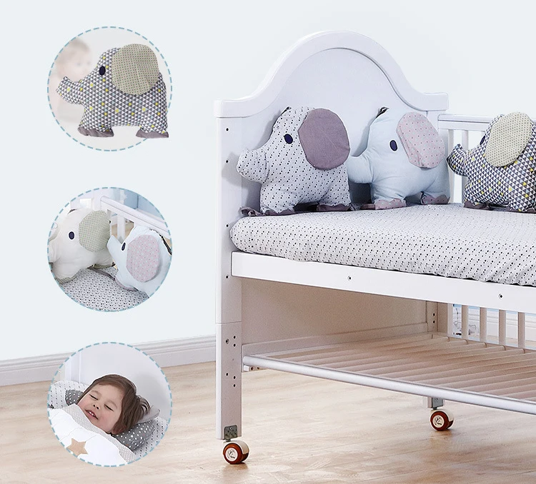 Детская кровать детская кроватка с амортизатором кроватка слон бампер детская кровать протектор кроватки бампер новорожденных кровать для малыша постельные принадлежности набор детские бортики для кроватки Декор