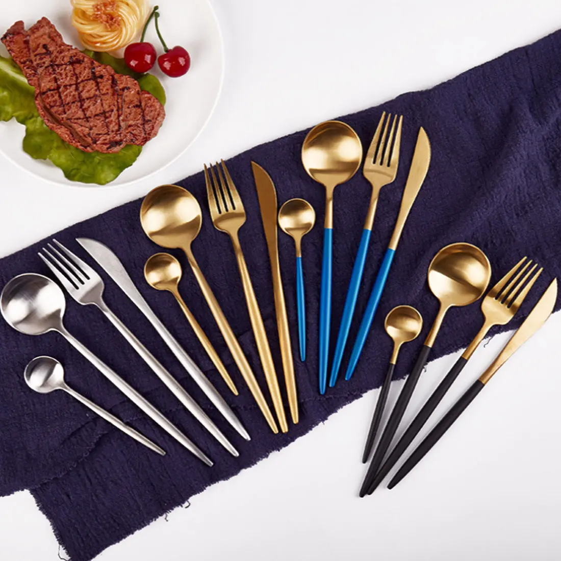 Kitchen 4Pcs/set European Knife Dinnerware 304 Stainless Steel Western