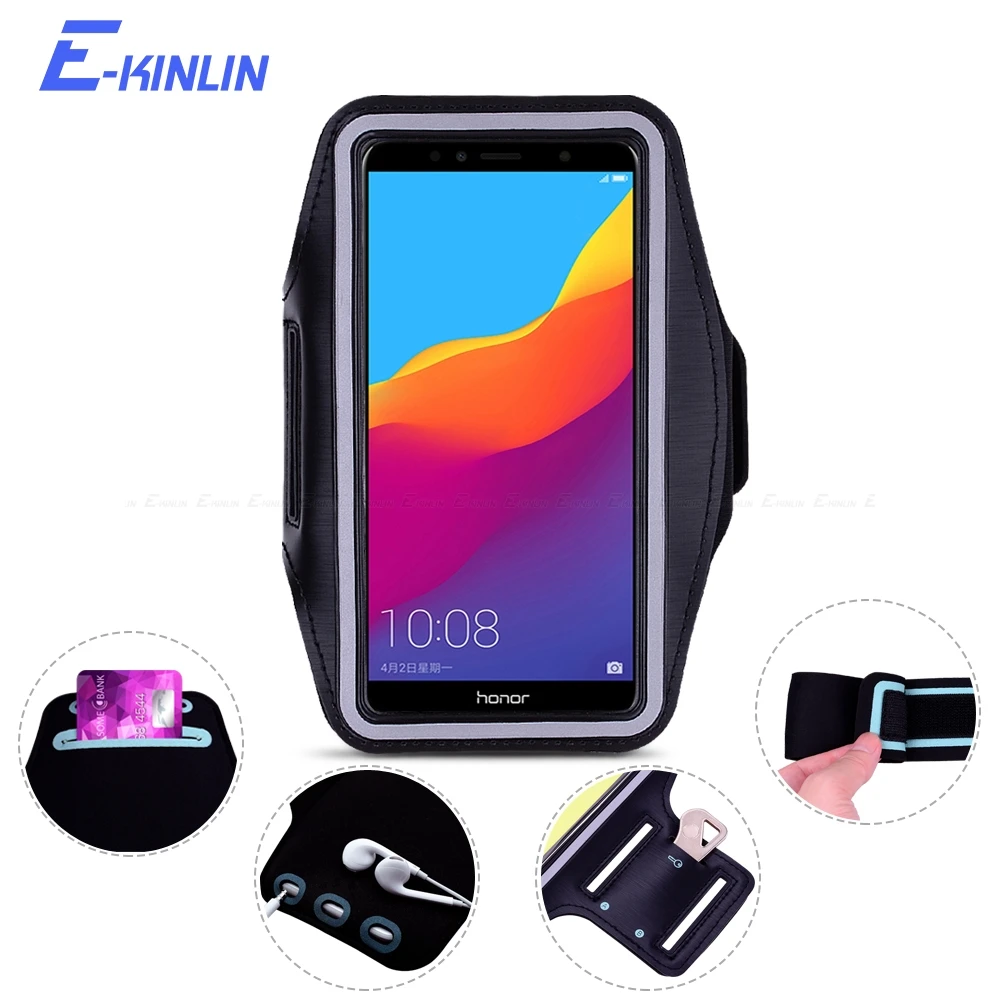 

Arm Band Cover Case For HuaWei Honor 9X 5C 6 6A 6C 6X 7A 7C 7S 7X 8A 8C 8S 8X Max Pro Play 3 Sport Running Gym Phone holder Bag