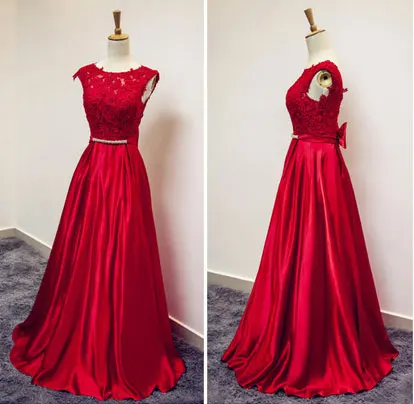 Robe de soiree Новое поступление вечерние платья длинное платье ТРАПЕЦИЕВИДНОЕ ПЛАТЬЕ с аппликацией vestido de noche платья для выпускного вечера - Цвет: wine red