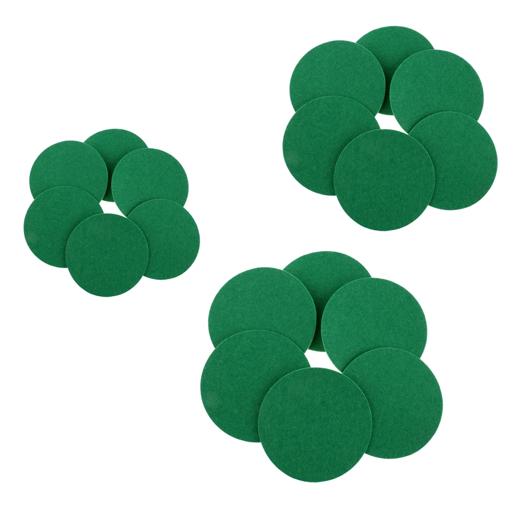 6 Pieces Self Adhesive Fibreboard Air Hockey Table Pushers Replacement Felt Pads Indoor Air Hockey Accessories Green Choice Size