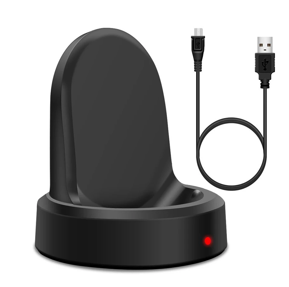 Samsung Gear S2 Akıllı İzle Kablosuz Şarj 005408_08 için Samsung Galaxy Dişli Dişli S3classic dock Yüksek Kaliteli Şarj için dock Cradle Şarj Şarj Siyah Kablosuz
