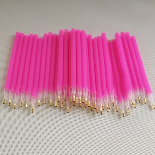 Трендовый 10 шт розовый для дизайна ногтей стразы набор инструментов для очистки кисти Карандаш