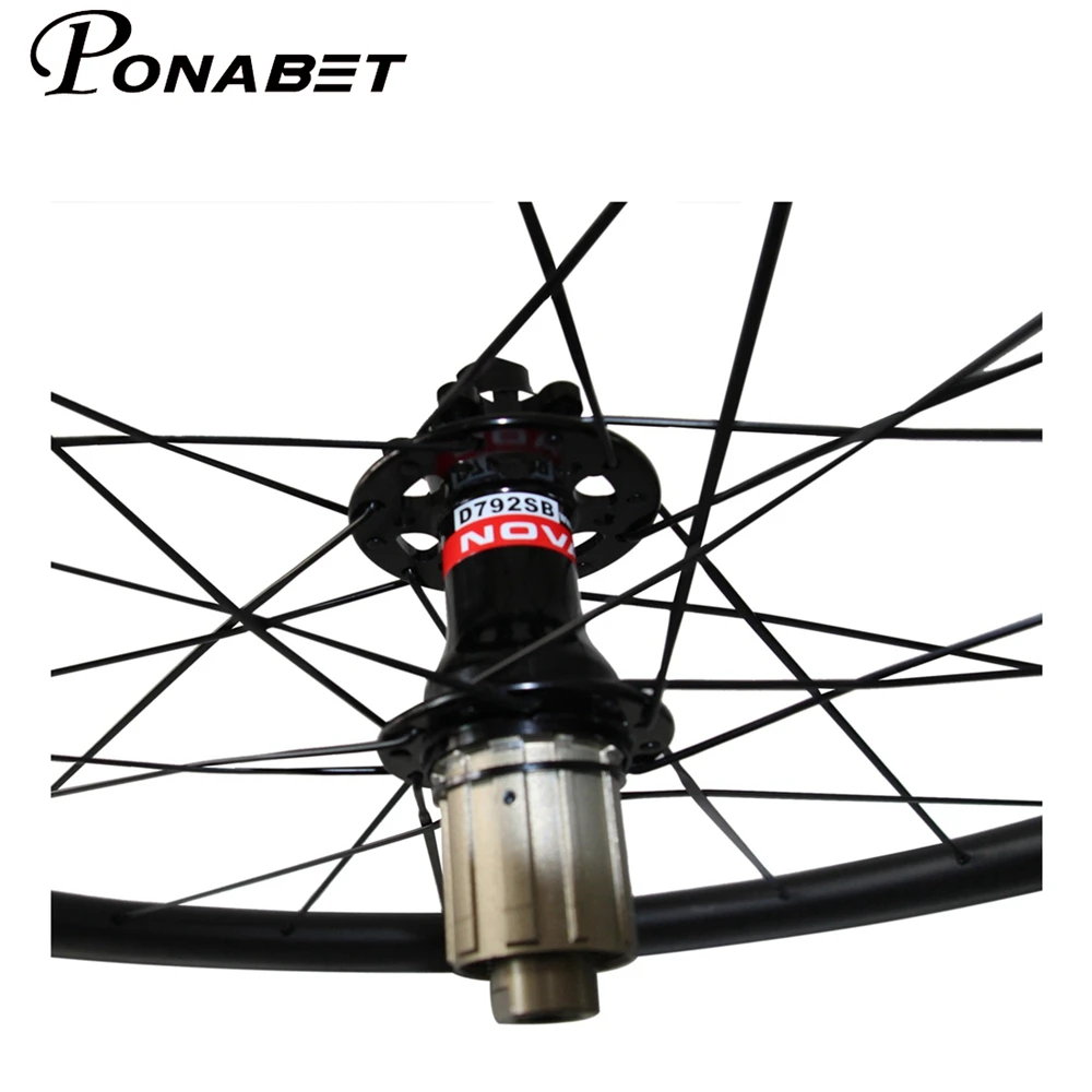 Flash Deal 25mm Width U Shape 700C Carbon Novatec Road Disc Brake Wheelset Hub 60mm Clincher Wheels Cyclocross Bicycle 1