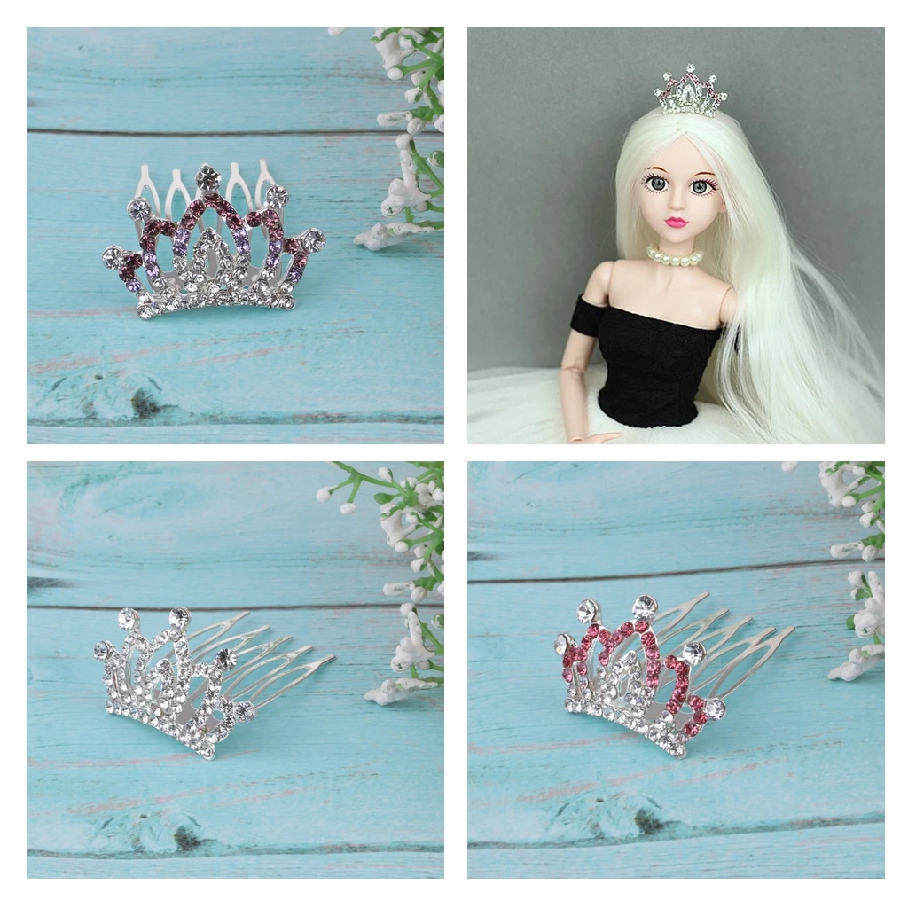 Модные металлические кукла Королева Корона Bling игрушка Jewelly для 1/3 1/4 BJD кукла для девочек украшение для волос