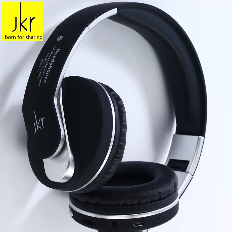 JKR 218B беспроводная Bluetooth гарнитура наушники с микрофоном Поддержка TF Музыка FM для
