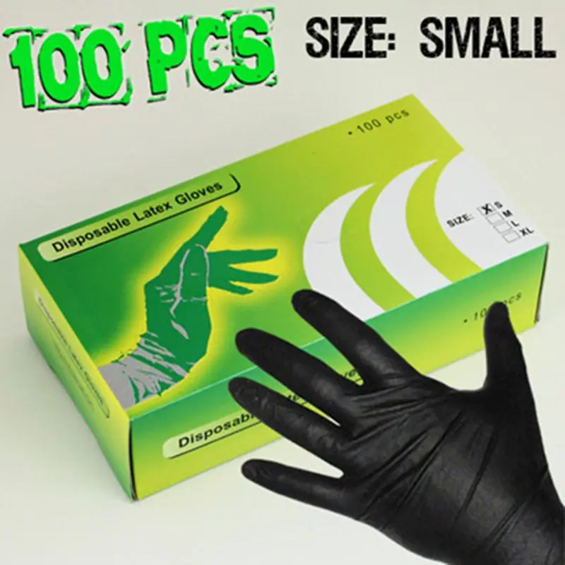 

Tattoo Gloves Black 100PCS Soft Nitrile Small Body Art Black Disposable Tattoo Gloves Available Accessories Free Shipping