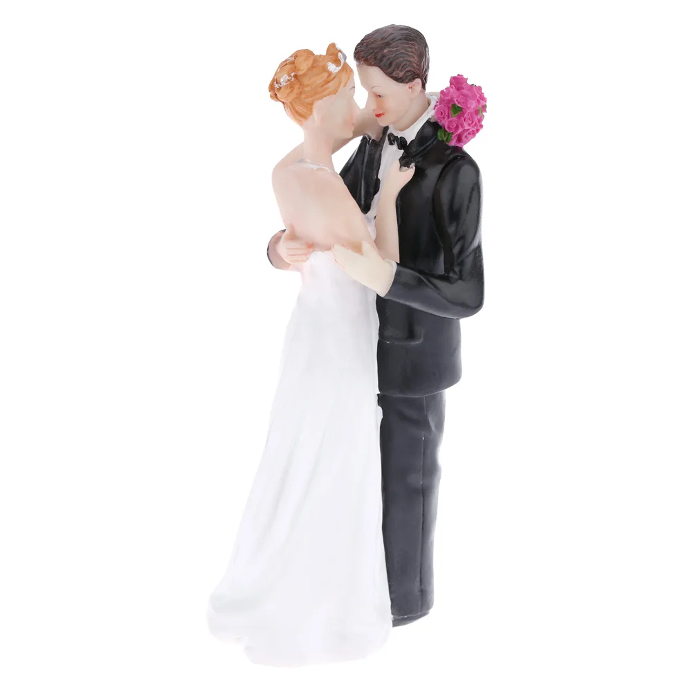 

Romantic Synthetic Resin Bride & Groom Wedding Cake Topper Decor Wedding Party Decoration Figurine Craft Gift Wedding Favor