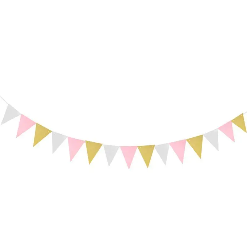 

3 Meters Baby's Birthday Banners Multicolor Glitter Pennant Flags Garland Streamer Baby Room Nursery Hanging Decor