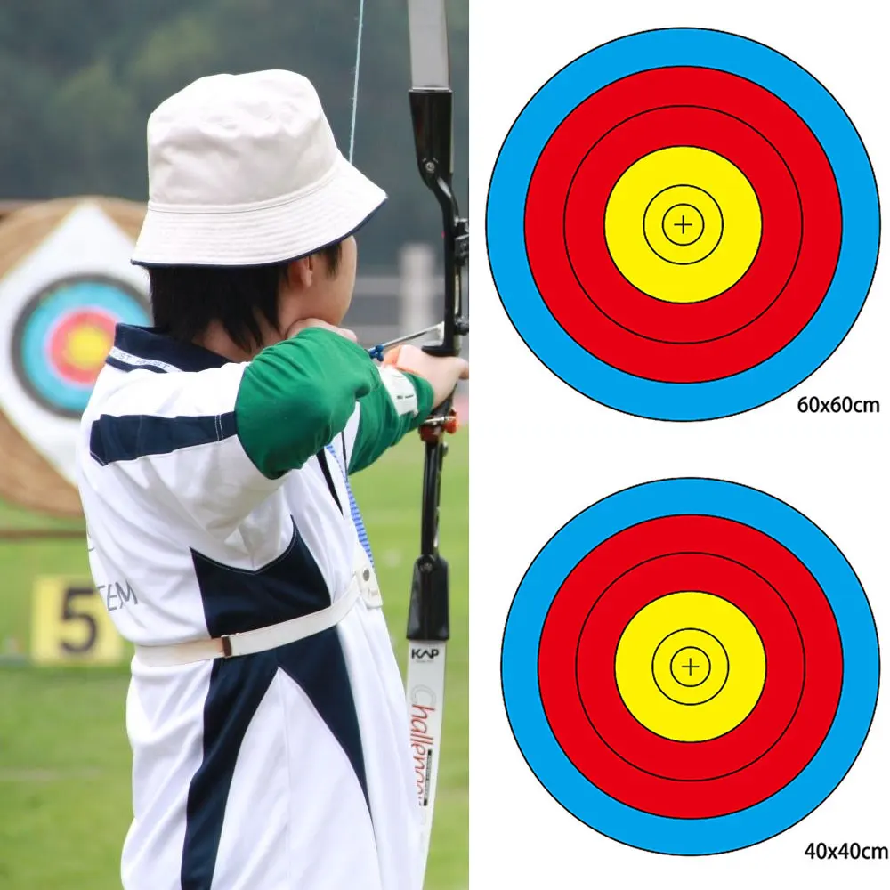 Shooting Target Paper Archery Targets 60*60CM Colorful Outdoor Sports Hunting Accessories Bow Arrow Gauge Profession Full Ring