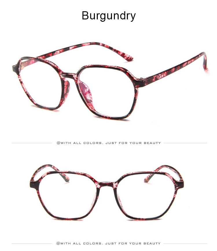 KOTTDO New Retro Glasses Frame Fashion Computer Glasses Frame Polygonal Glasses Frame Prescription Eye Glasses Frame Women