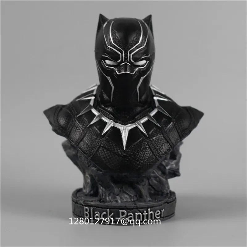 

7'' Statue Avengers Infinity War Superhero Black Panther Head Portrait Resin Bust Action Figure Collectible Model Toy P876