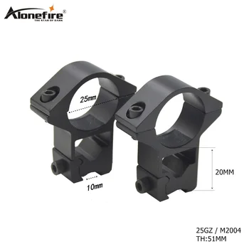 

AloneFire 25GZ 25mm 1 Inch 1" Ring Weaver/Picatinny Scope Rail Mount for Flashlight 10mm Dovetail Weaver Picatinny